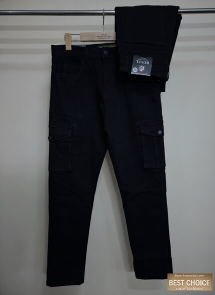 Denim Jeans Pant - ব্ল্যাক - Cargo